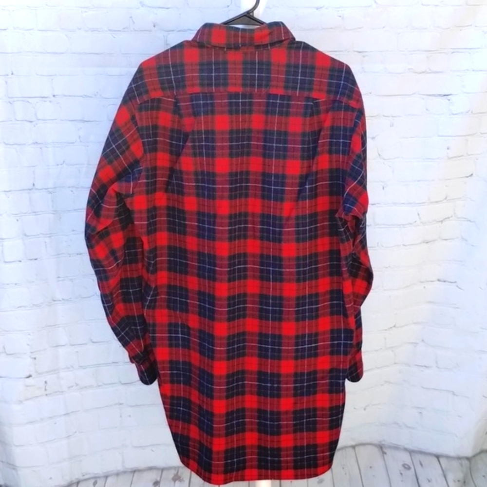 Pendleton Virgin Wool Plaid Vintage Long Sleeve Long - Picture 3 of 11